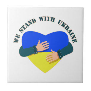 Azulejo Mensaje inspirador Estamos con Ucrania