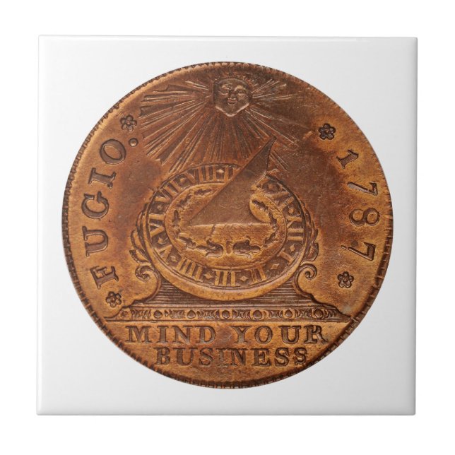 Azulejo Mente del centavo de Fugio su penique del cobre (Frente)