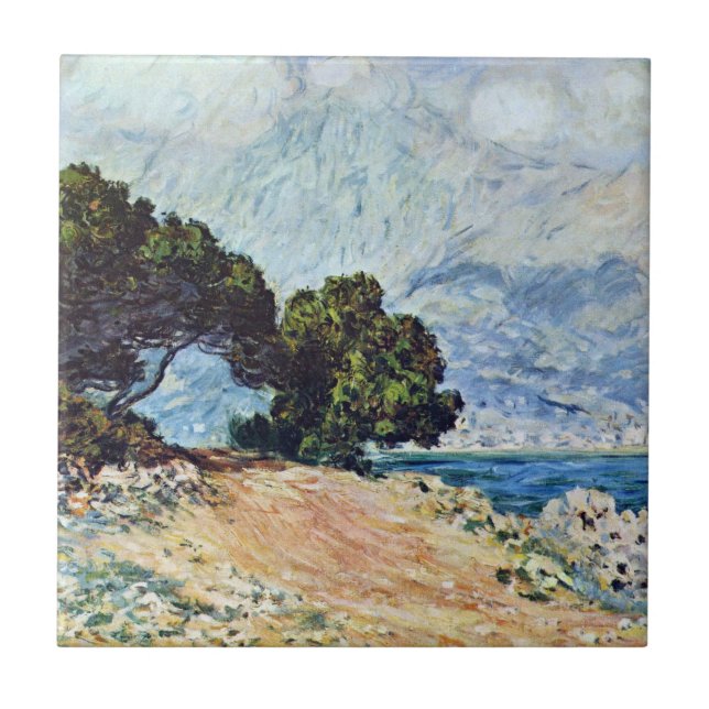 Azulejo Menton visto desde el Cabo Martín por Claude Monet (Frente)