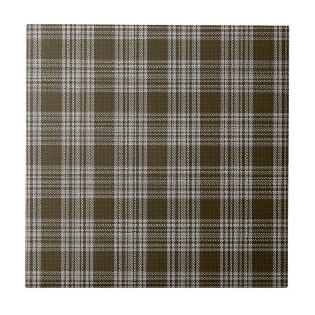 Azulejo Menzies Brown Clan Tartán Escocia Plaid (Frente)