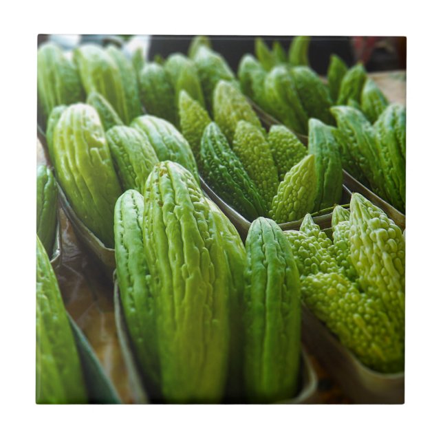 Azulejo Mercado amargo Kansas City de la ciudad del pepino (Frente)