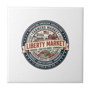 Azulejo Mercado de agricultores patrióticos Liberty Market