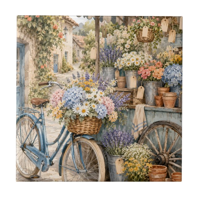 Azulejo Mercado de Flores Bloomcore Bicicleta (Frente)