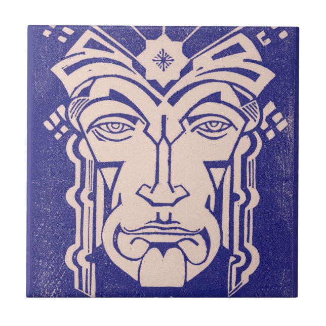Azulejo Mercury Messenger of Gods Greek Mythology Blue (Frente)