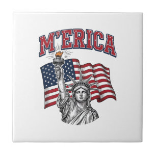 Azulejo MERICA Vintage Libertad Patriótica
