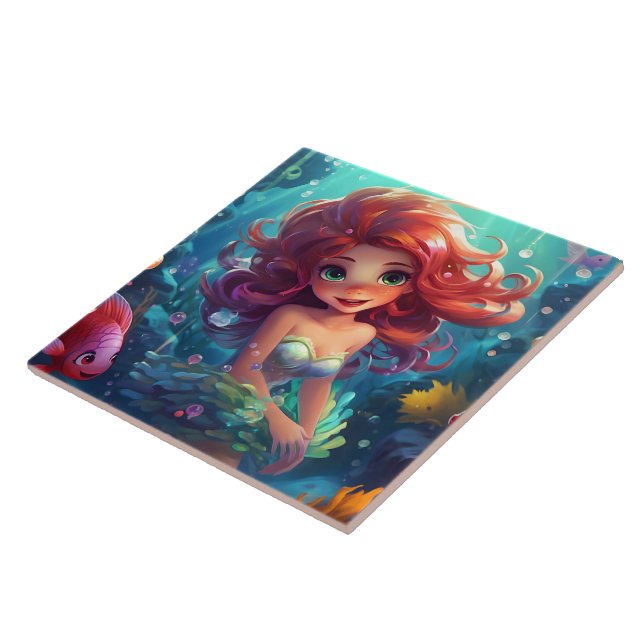 Azulejo Mermaid Mantener o diseñar su propia (Lado)