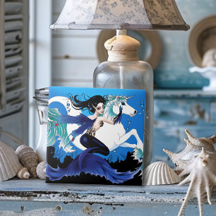 Azulejo Mermaid Sea Horario Fairy Blue