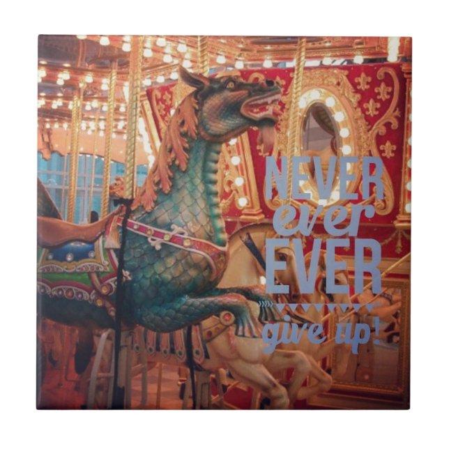 Azulejo Merry Dragon nunca se rinde (Frente)