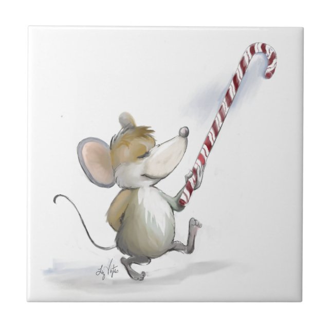 Azulejo Merry Mouse Moe Holiday Tile (Frente)