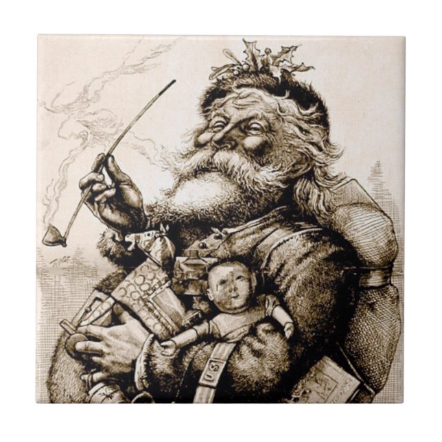 Azulejo Merry Old Santa Claus (Frente)