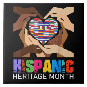 Azulejo Mes de la Herencia Hispana Manos Corazón