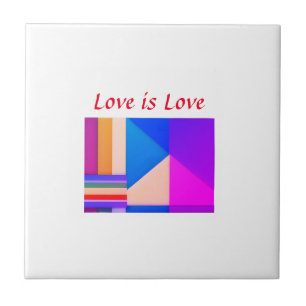 Azulejo Mes del orgullo gay colorido LGBTQ amor añadir nom