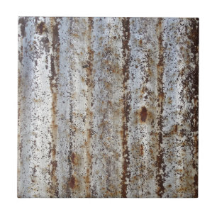 Azulejo Metal Galvanizado Corrugado Vintage