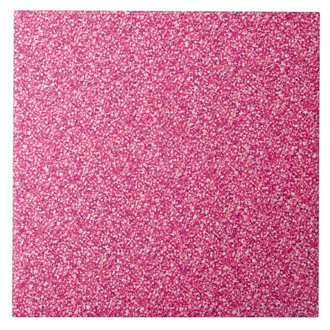 Azulejo metálico con purpurina rosa (Frente)