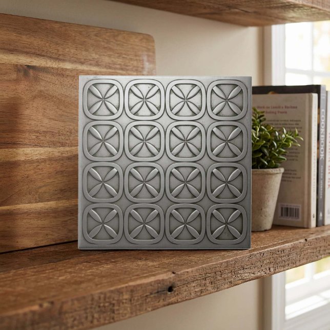 Azulejo Metallic Geometric Tarnished Silver #5 ID1227 (Subido por el creador)