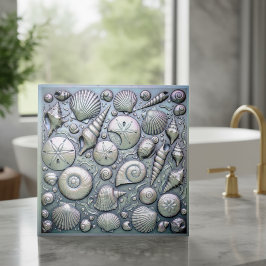 Azulejo Metallic Iridescent Seashells ID1223