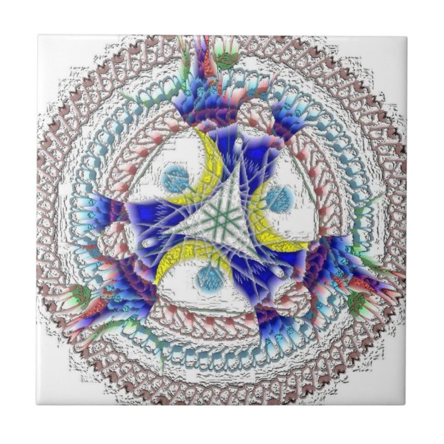 Azulejo Metallic Mandala '9' - by ID AD Art Gabi Zapf (Frente)