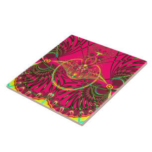 Azulejo Metamorfosis que emerge del fractal del capullo