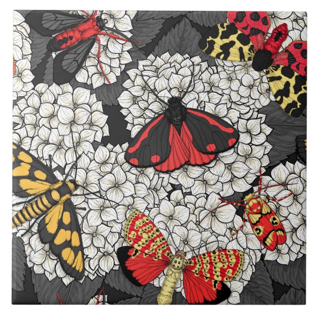 Azulejo Metas en hidrangea blanca (Frente)