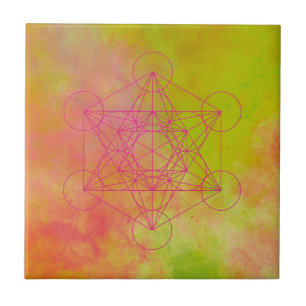 Azulejo Metatrón, chakra, zen, geométrico sagrado, ángel,