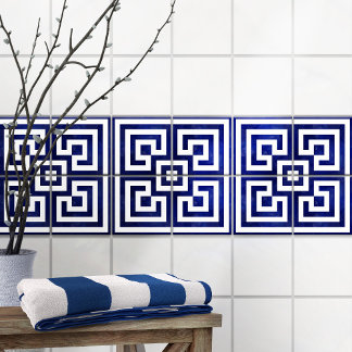 Azulejo Metro griego de esquina - Ornamento de clave grieg