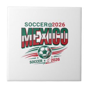 Azulejo México Fútbol 2026 Fútbol Negrita Tipografía País 