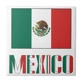 Azulejo México y Bandera Mexicana