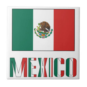 Azulejo México y Bandera Mexicana