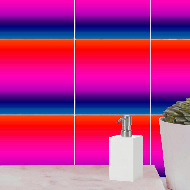 Azulejo Mezcla de colores de degradado Sunset (Gradient Color Sunset Blend Ceramic Tile)
