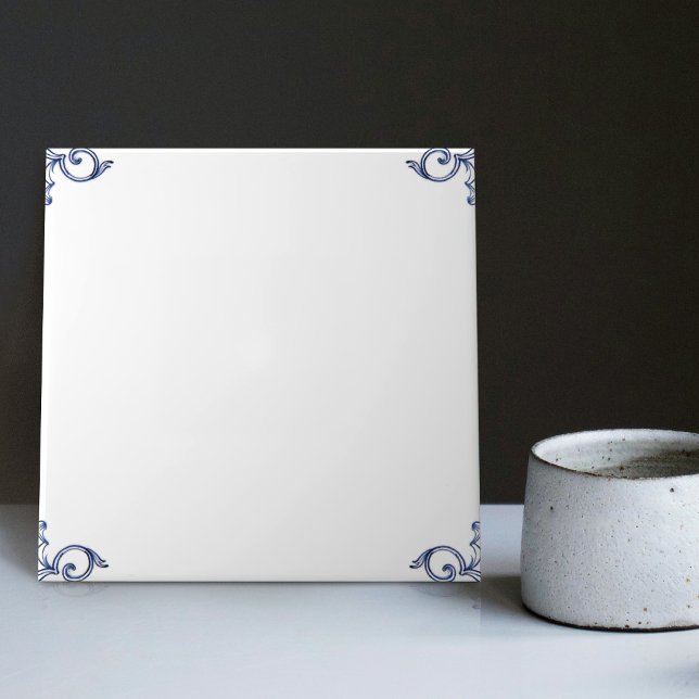 Azulejo Mezcla de combinación holandesa azul Delft Vacía (Subido por el creador)