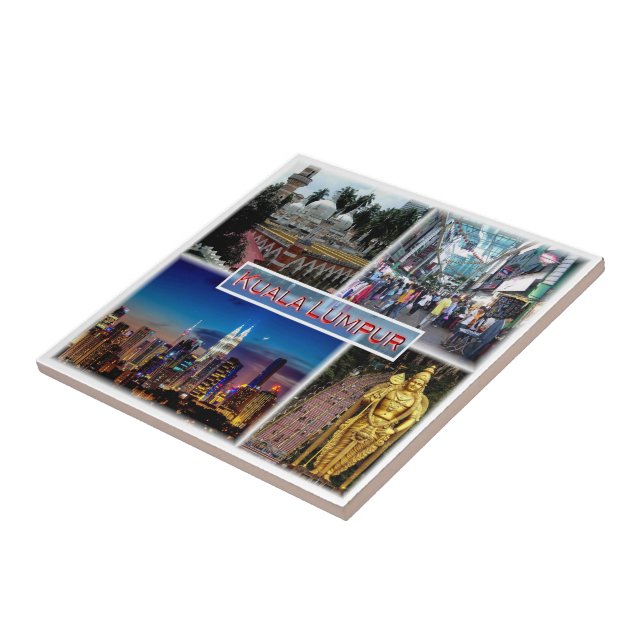 Azulejo Mezquita de Jamek de la calle Petaling KUALA LUMPU (Lado)