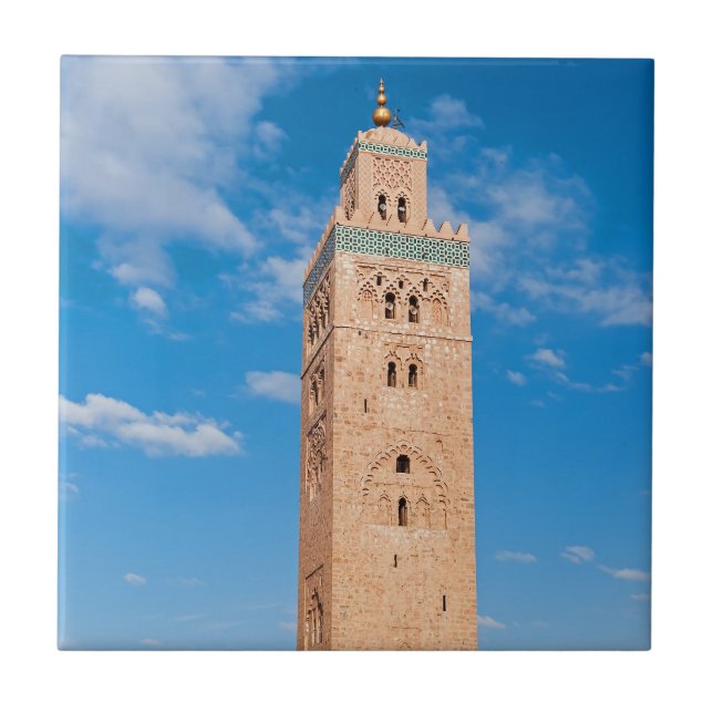 Azulejo Mezquita Koutoubia - Marrakech, Marruecos (Frente)