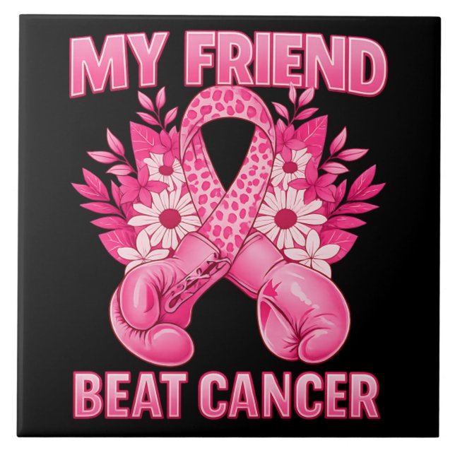 Azulejo Mi amigo venció el cáncer (Frente)