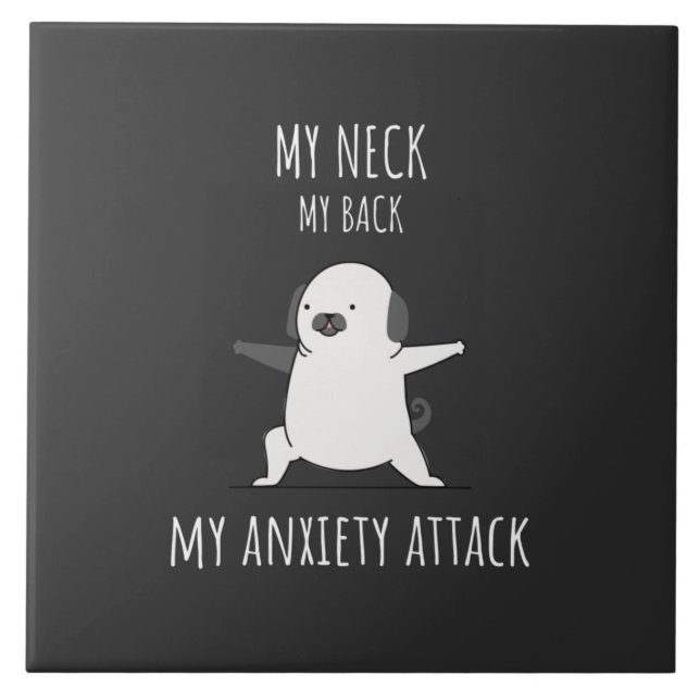 Azulejo Mi Cuello Mi Espalda Mi Ataque De Ansiedad (Frente)