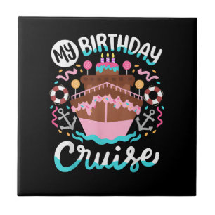 Azulejo Mi cumpleaños crucero vacaciones crucero viaje