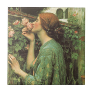 Azulejo Mi dulce rosa, o Alma de la rosa por Waterhouse