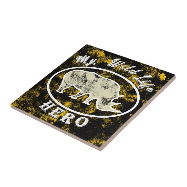 Azulejo Mi héroe de vida salvaje (Lado)