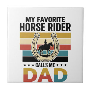 Azulejo Mi jinete de caballos favorito me llama papá diseñ