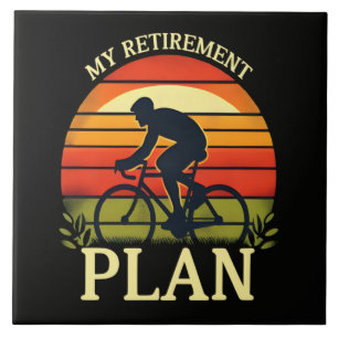 Azulejo Mi plan de jubilación entusiasta del ciclismo