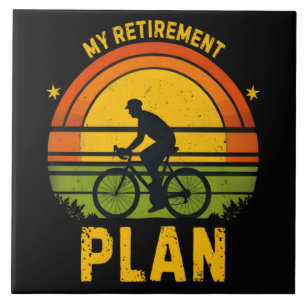 Azulejo Mi plan de jubilación entusiasta del ciclismo