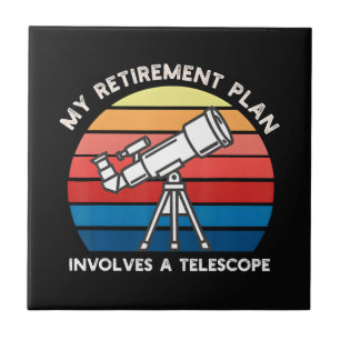 Azulejo Mi plan de retiro incluye un telescopio