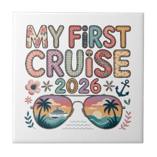 Azulejo Mi Primer Crucero 2026, Regalo de Vacaciones de Cr