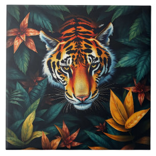 Azulejo “Mi Tigre” – Retrato Colorido de Tigre