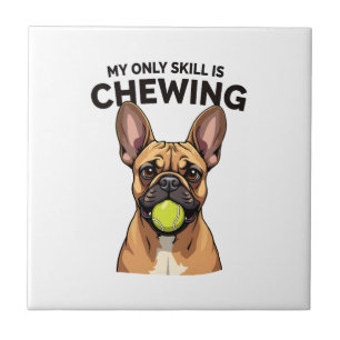 Azulejo Mi única habilidad es masticar pelotas de tenis de
