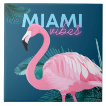 Miami Vibes Flamingo Rosa Art Deco