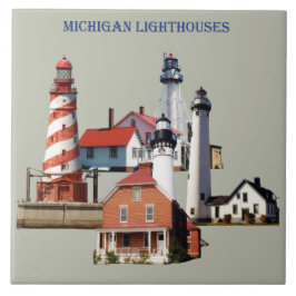 Azulejo Michigan Lighthouses mosaico