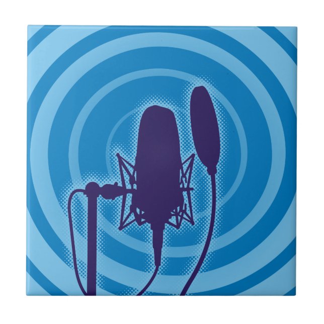 Azulejo Micrófono de estudio (Frente)