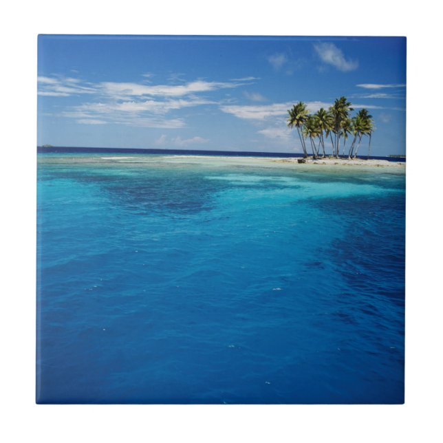 Azulejo Micronesia, Tonowas, Vista de idílico trópico (Frente)