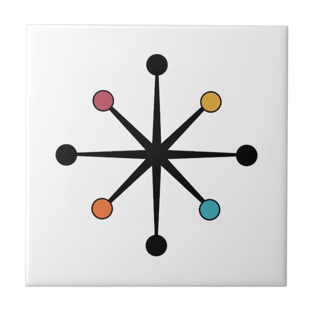 Azulejo Mid Century Modern Starburst (Frente)