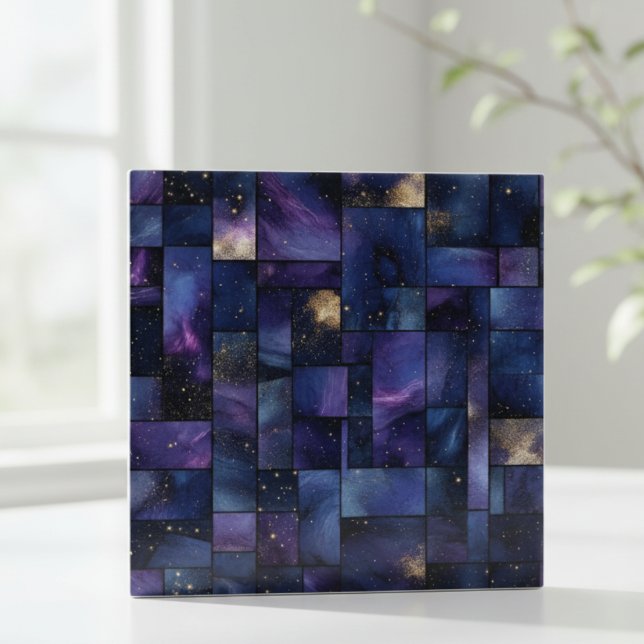 Azulejo Midnight Galaxy Stars Mosaic (Subido por el creador)